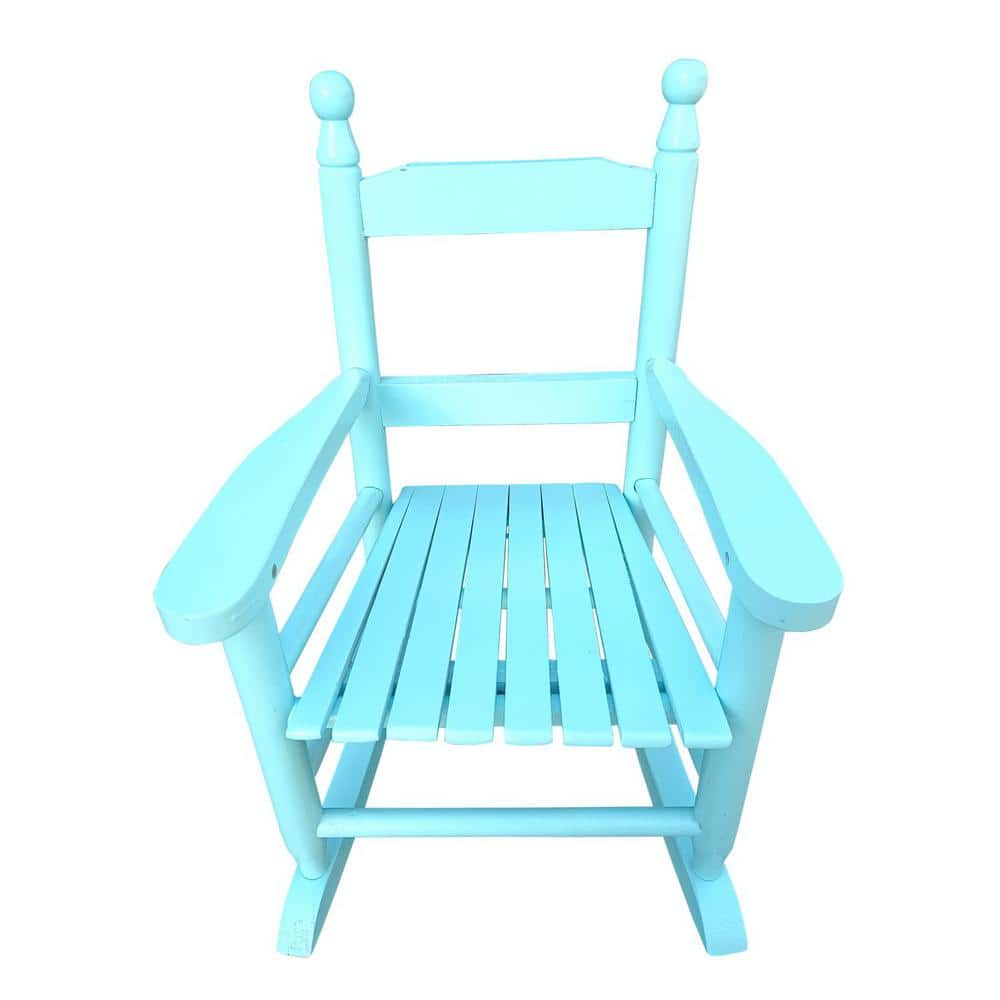 Miscool Anky Light Blue Wood Children's Outdoor Rocking Chair
