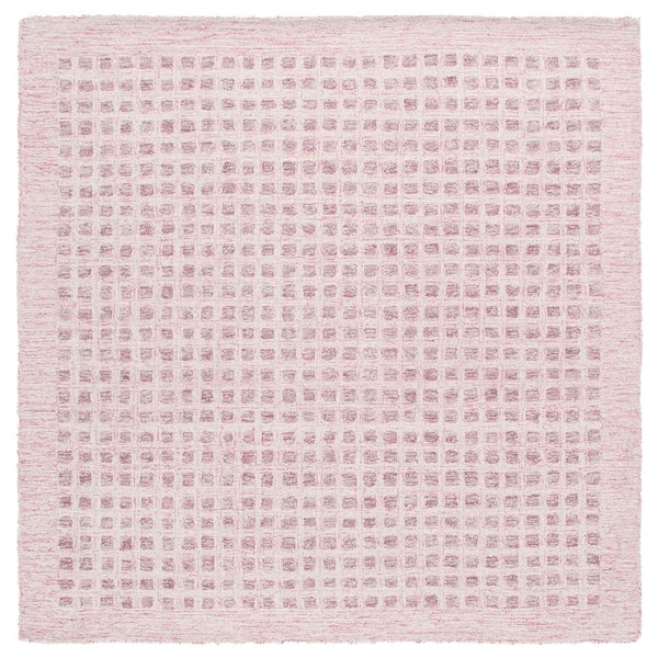 SAFAVIEH Abstract 6 ft. x 6 ft. Pink Geometric Tiles Square Area Rug
