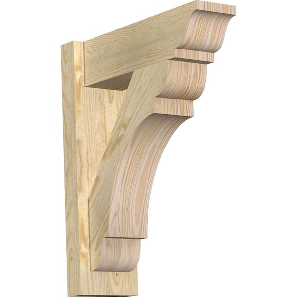 Ekena Millwork 6 in. x 22 in. x 18 in. Douglas Fir Olympic Traditional Rough Sawn Outlooker
