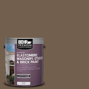 1 gal. #MS-46 Chestnut Brown Elastomeric Masonry, Stucco and Brick Exterior Paint