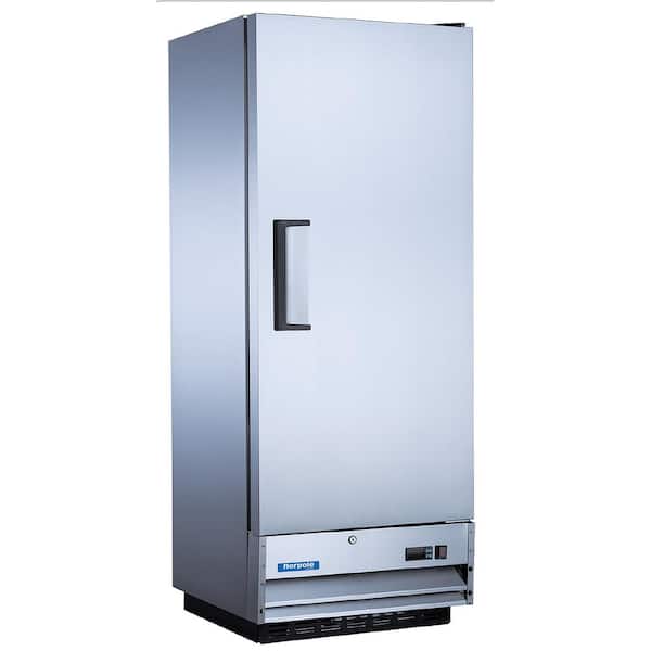 Norpole 12 cu. ft. Commercial Frost Free Single Door Upright Freezer in Stainless Steel