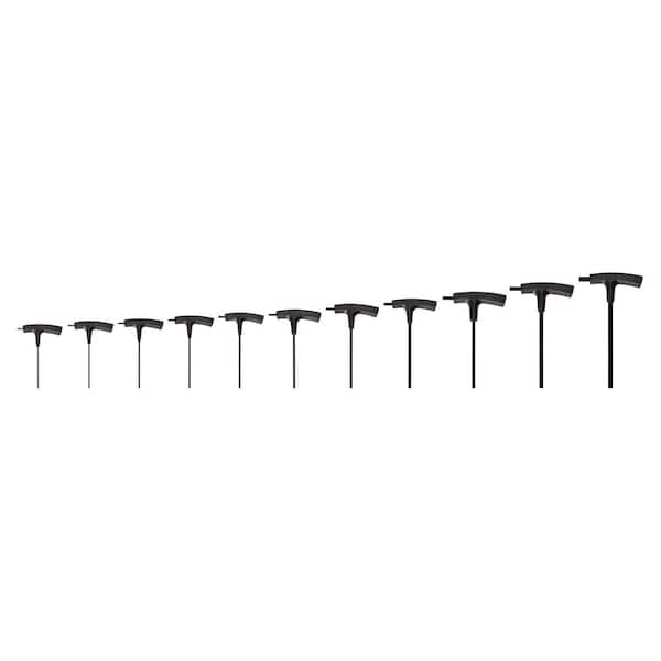TEKTON Flat End Hex T-Handle Key Set, 11-Piece (5/64-3/8 in.)
