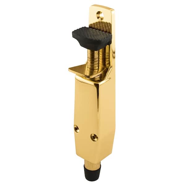 Prime-Line Step-On Door Holder, Solid Brass, spring-loaded