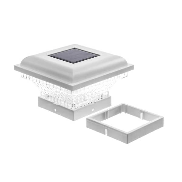 Home Zone Security White Integrated LED 4x4 and 3.5x3.5