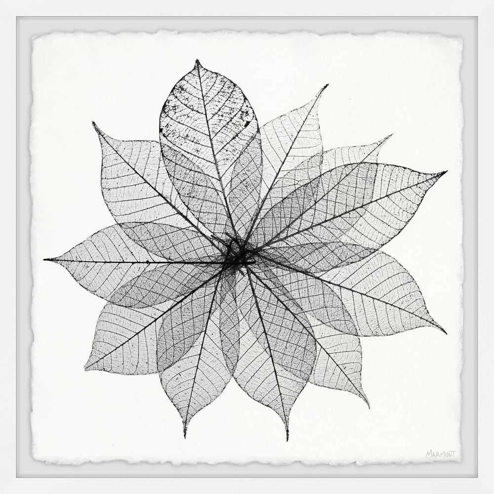 Marmont Hill Leaf Structure Framed Painting Print