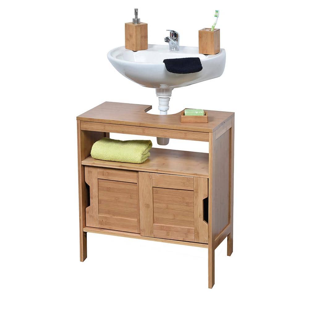Mahe Bamboo Freestanding Under-Sink Bathroom Cabinet