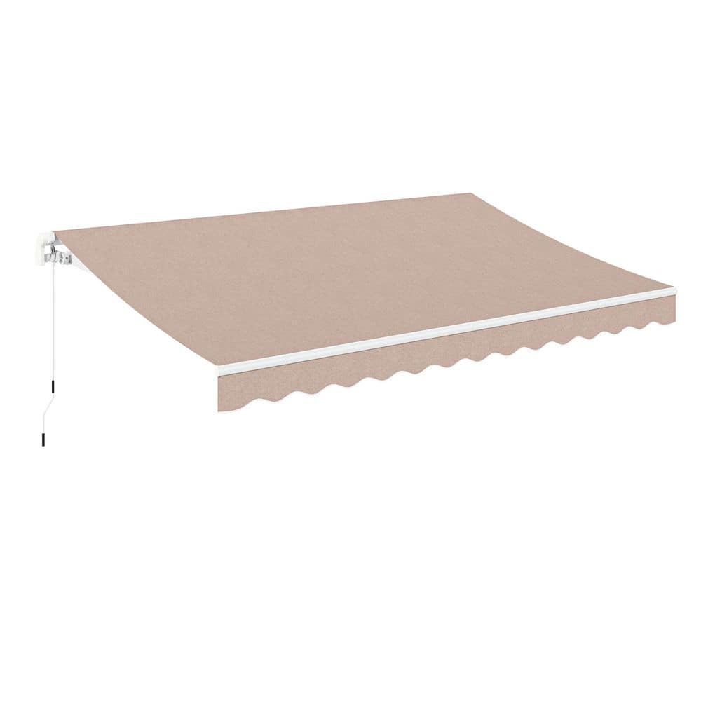 13 ft. x 8.2 ft. Manual Retractable Sunshade Patio Awning with UV Protection and Easy Crank Opening Beige price history on PriceWatchPro