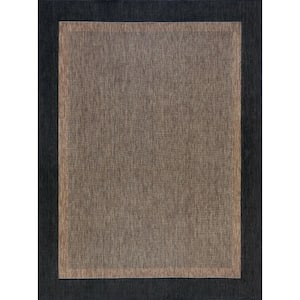Eco Solid Border Gold 4 ft. x 6 ft. Indoor/Outdoor Area Rug