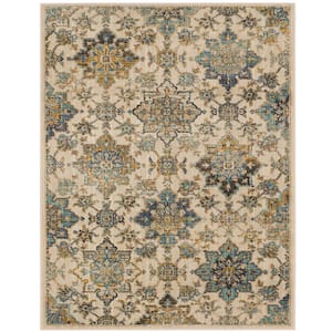 Isabella Oyster 8 ft x 10 ft Abstract Area Rug
