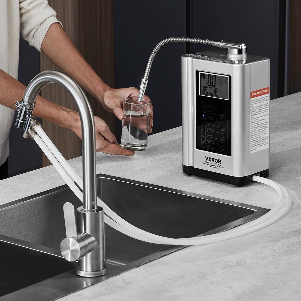 Silver Alkaline Water Ionizer Machine with LCD Display