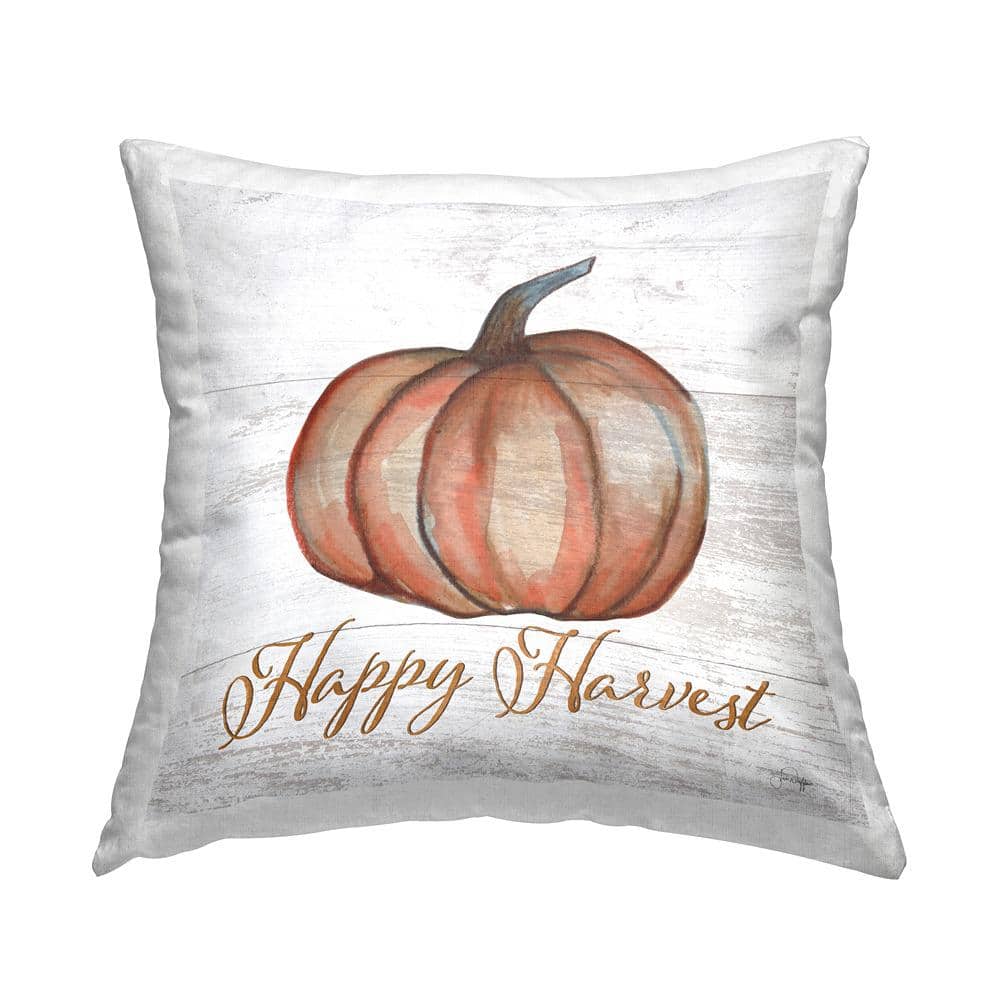 Happy Harvest Rustic Pumpkin Orange Print Polyester 18in. X 18in. Throw Pillow price history on PriceWatchPro
