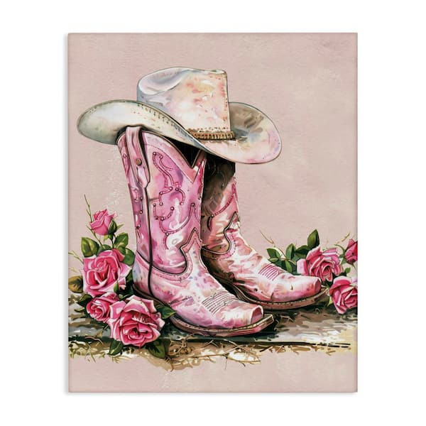 Glam Bling Cowgirl Boots by Lettered and Lined Unframed Nature Graphic Art Print 20 in. x 16 in.