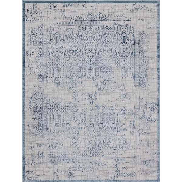 Unique Loom Aberdeen Stanhope Blue 9 ft. x 12 ft. Area Rug