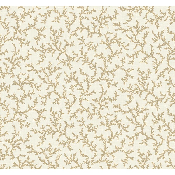 Seabrook Designs Driftwood Corail Paper Unpasted Nonwoven Wallpaper Roll 60.75 sq. ft.