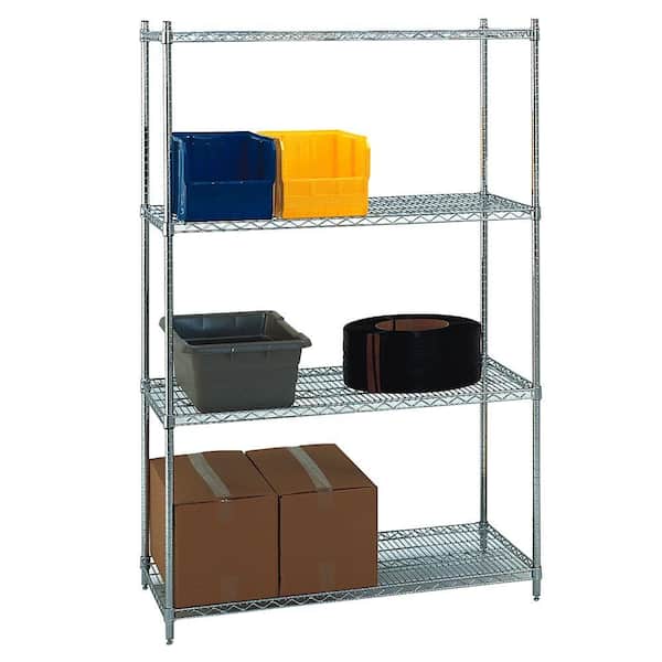 Storage Concepts Chrome 4 Tier Steel, Storage Concepts Wire Shelving