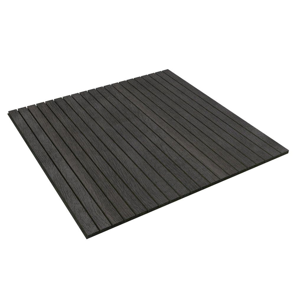 sunwings Black 2/5 in. x 1.96 ft. x 1.96 ft. Wood Slat Acoustic