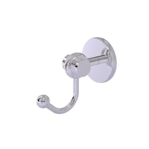 Satellite Orbit 2-Collection Robe Hook with Twisted Accents in Polished Chrome