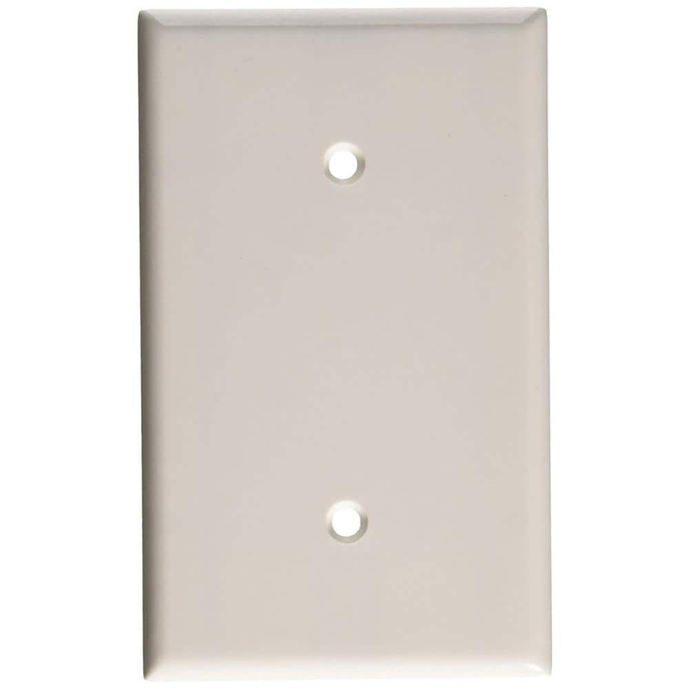 Leviton 1-Gang White Blank Plate Plastic Strap Mount Standard Wall ...