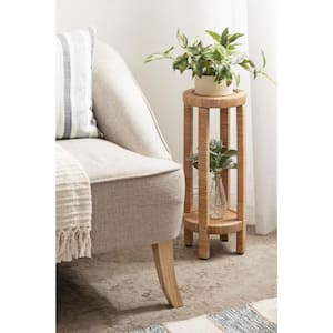 Rafina 8.5 in. Natural Round MDF End Table