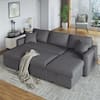 Harper & Bright 87 in. L-Shaped Sectional Sofa - Gray
