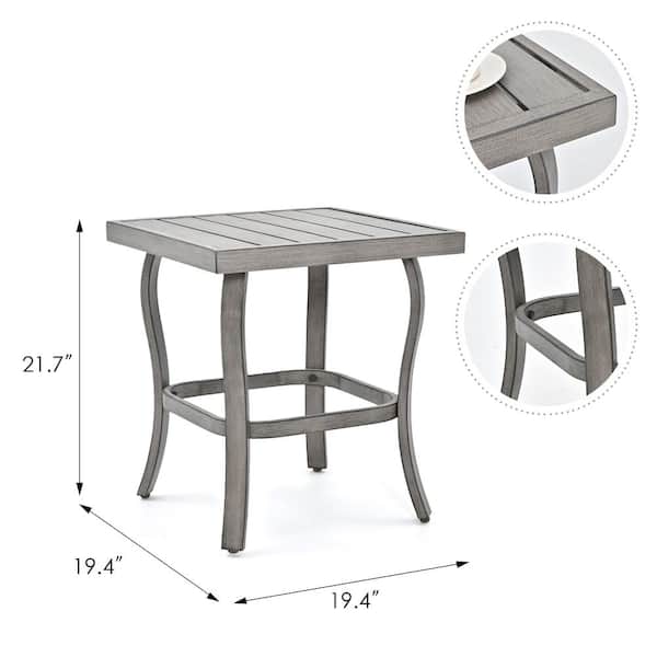 EGEIROSLIFE 5-Piece Aluminum Patio Conversation Set with End