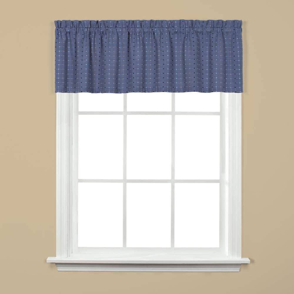 Saturday Knight Hopscotch 13 in. L Polyester Valance in Denim