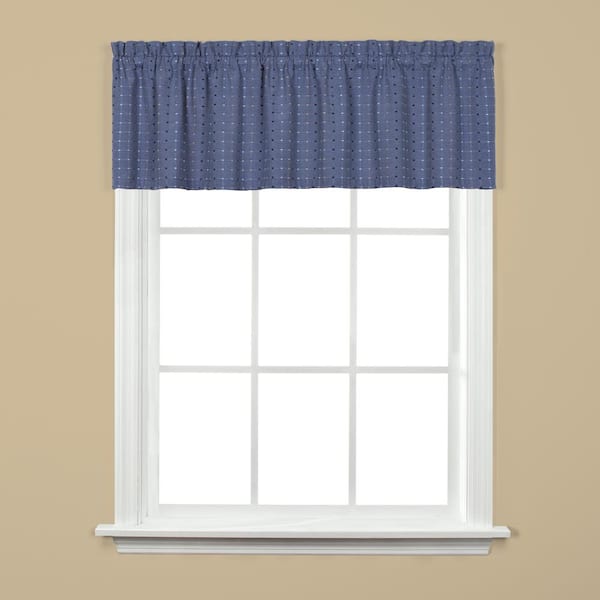 Saturday Knight Hopscotch 13 in. L Polyester Valance in Denim