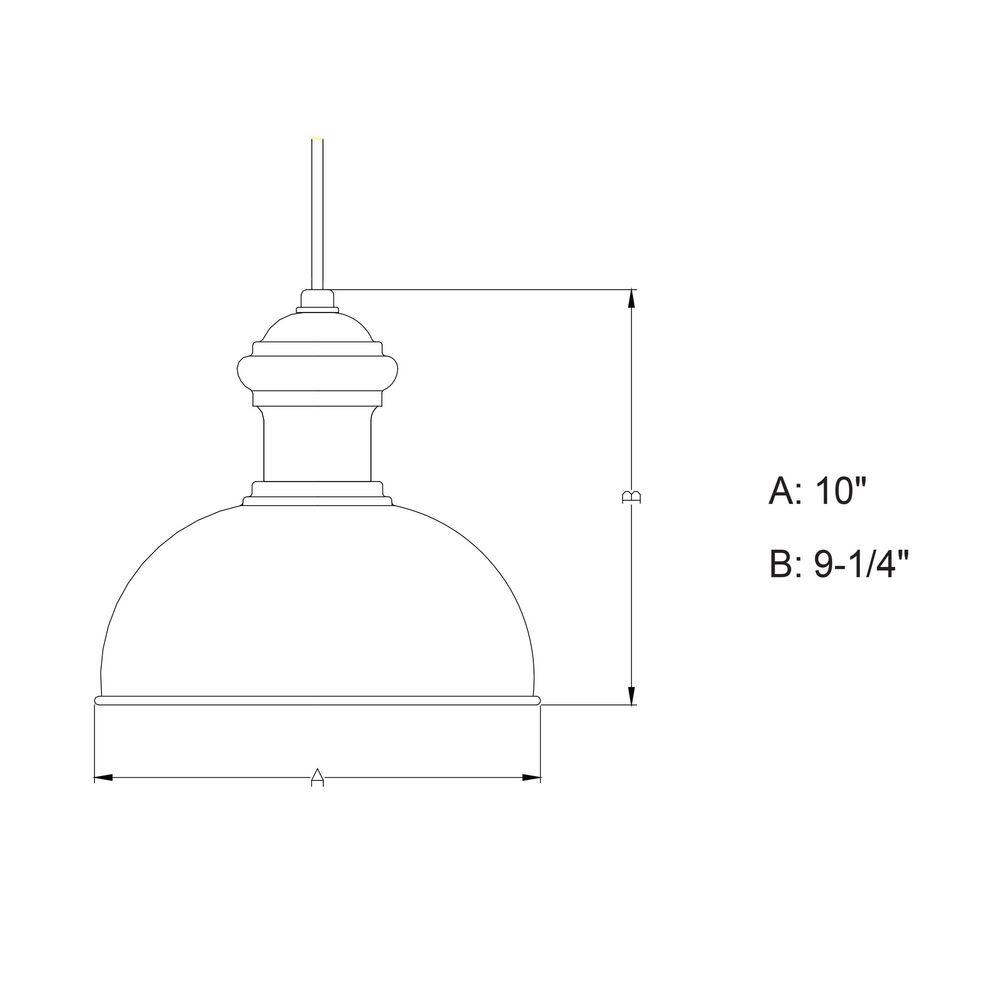 Franklin 10-Inch Gold Glass Farmhouse Pendant Light
