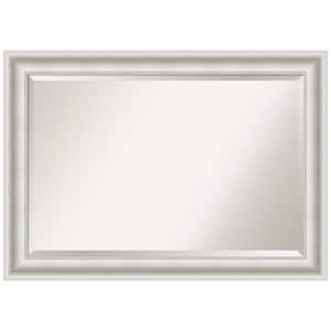 Parlor 41.5 in. x 29.5 in. Modern Rectangle Framed White Bathroom Vanity Mirror