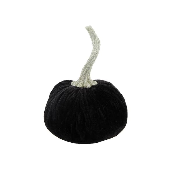 Flora Bunda 6 in. D x 7.25 in. H Large Black Velvet Pumpkin