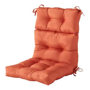 22 in. x 44 in. Outdoor High Back Dining Chair Cushion in Rust