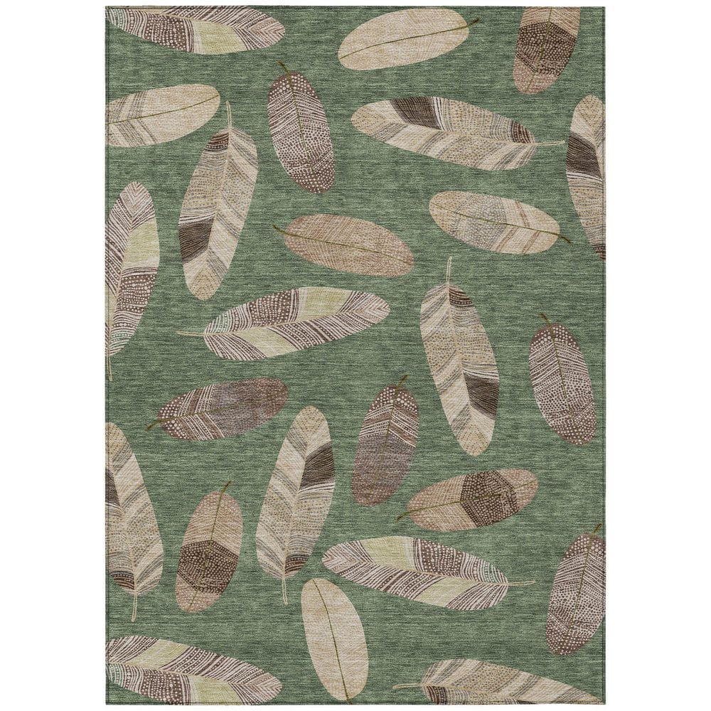 Chantille Machine Washable Indoor/Outdoor Abstract ACN2649 Green 3 ft. x 5 ft. Area Rug price history on PriceWatchPro