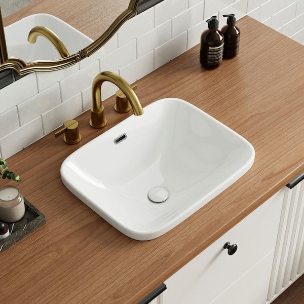 【新品】バイキング　15p Los Flexi 19 in. x 15 in. Semi Recessed Bathroom Sink Rectangular