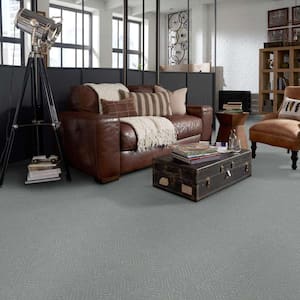 Starlore - Celadon - Green 39.3 oz. Nylon Pattern Installed Carpet