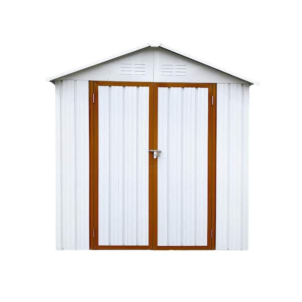 Boosicavelly 6 ft. W x 4 ft. D Metal Outdoor Storage Shed with Double Door (24 sq. ft.)