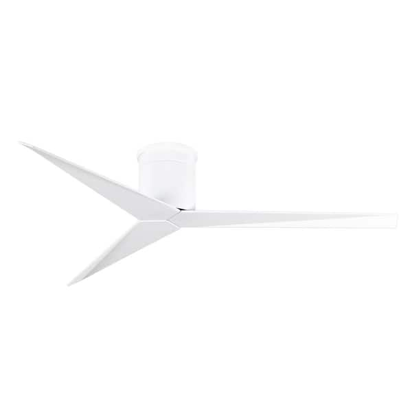 Atlas Eliza 56 in. Indoor/Outdoor Gloss White Ceiling Fan with Remote