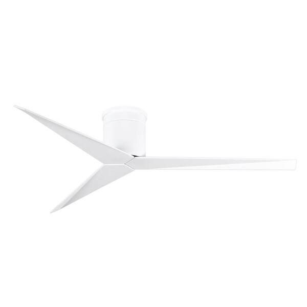 Atlas Eliza 56 in. Indoor/Outdoor Gloss White Ceiling Fan with Remote Control and Wall Control