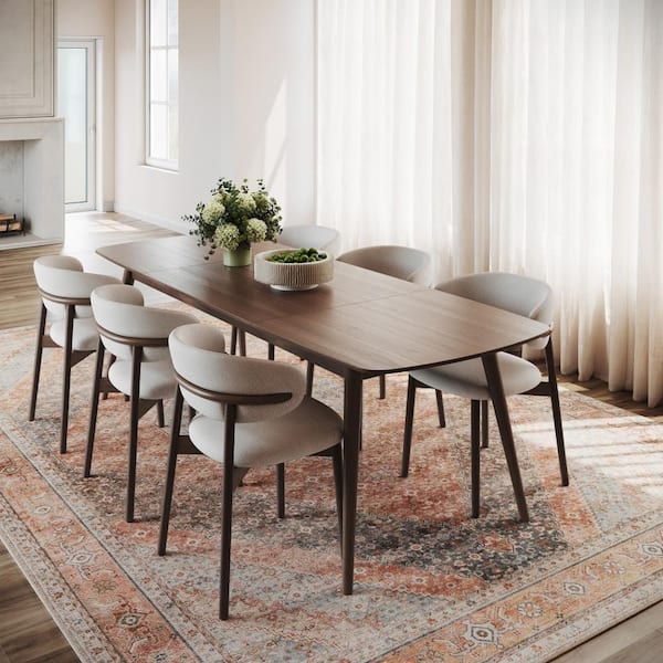 Sybella Medallion Washable Coral 4 ft. x 6 ft. Indoor Area Rug