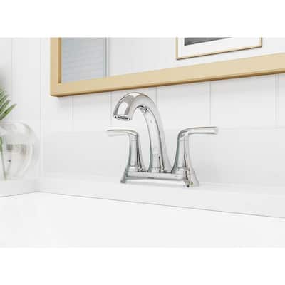 Ladera 4 in. Centerset 2-Handle Bathroom Faucet in Polished Chrome