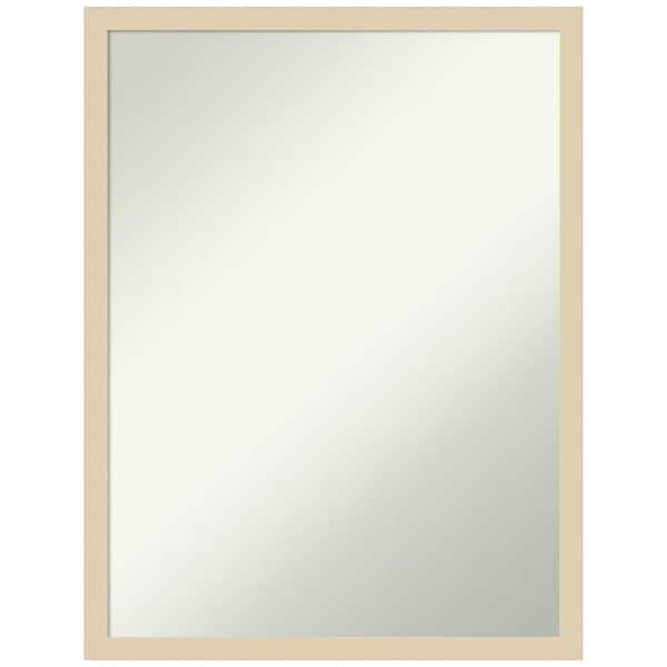 Amanti Art Svelte Natural 19.5 in. x 25.5 in. Non-Beveled Modern Rectangle Wood Framed Wall Mirror in Brown