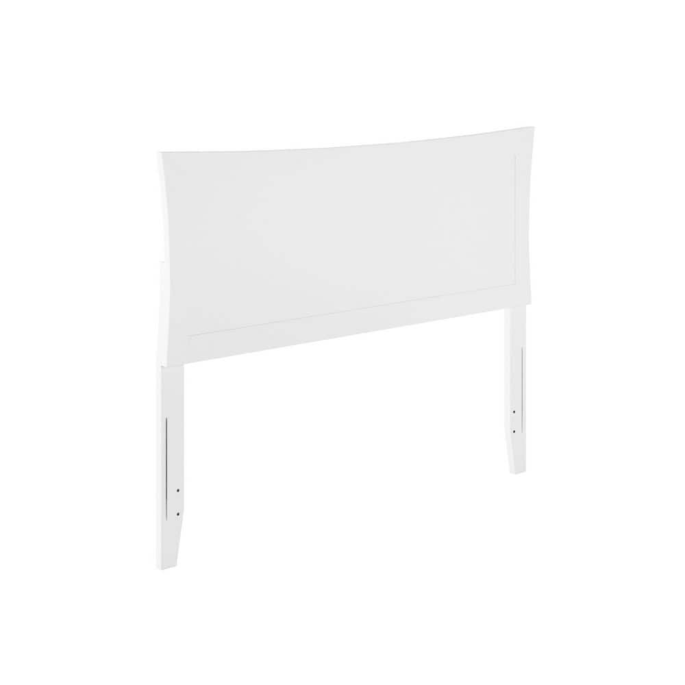 Metro Full White Wood Curved Headboard
