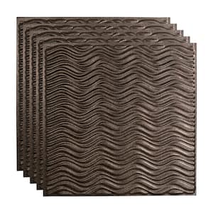 Current 2 ft. x 2 ft. Smoked Pewter Lay-In Vinyl Ceiling Tile (20 sq. ft.)