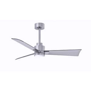 Alessandra 42 in. Integrated LED Indoor/Outdoor Nickel Ceiling Fan with Remote Control Included