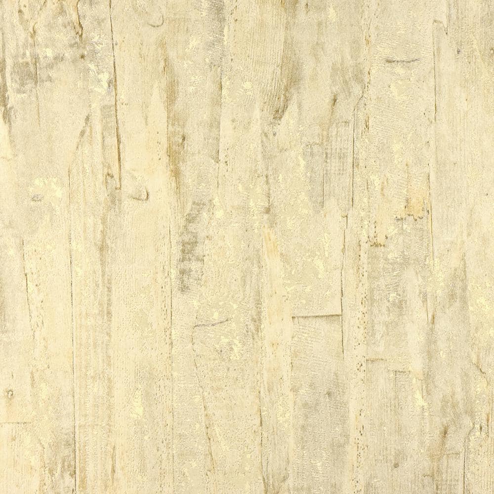 Lindens Light Yellow Wood Paper Strippable Roll (Covers 57.8 sq. ft.)
