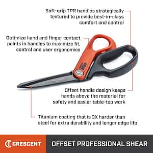 Wiss 10 in. Titanium Coated Offset Left Handed Tradesman Shear