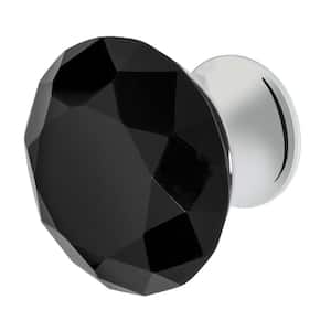 Nina 1-3/8 in. Chrome with Black Crystal Cabinet Knob