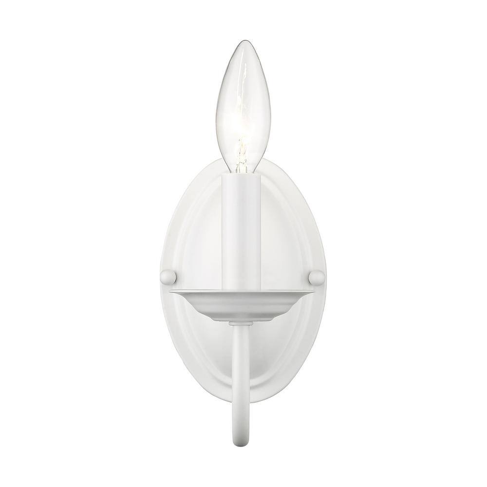 Elegant Williamsburg White Jelly Jar Dimmable Wall Sconce