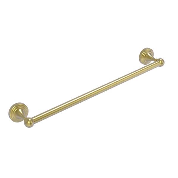 Allied Brass Sag Harbor Collection 36 in. Wall Mounted Single Towel Bar in Satin Brass