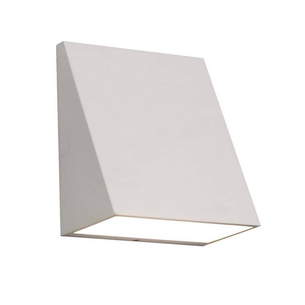 Watson 5 in. White Outdoor Hardwired Lantern Sconce with Integrated LED price history on PriceWatchPro
