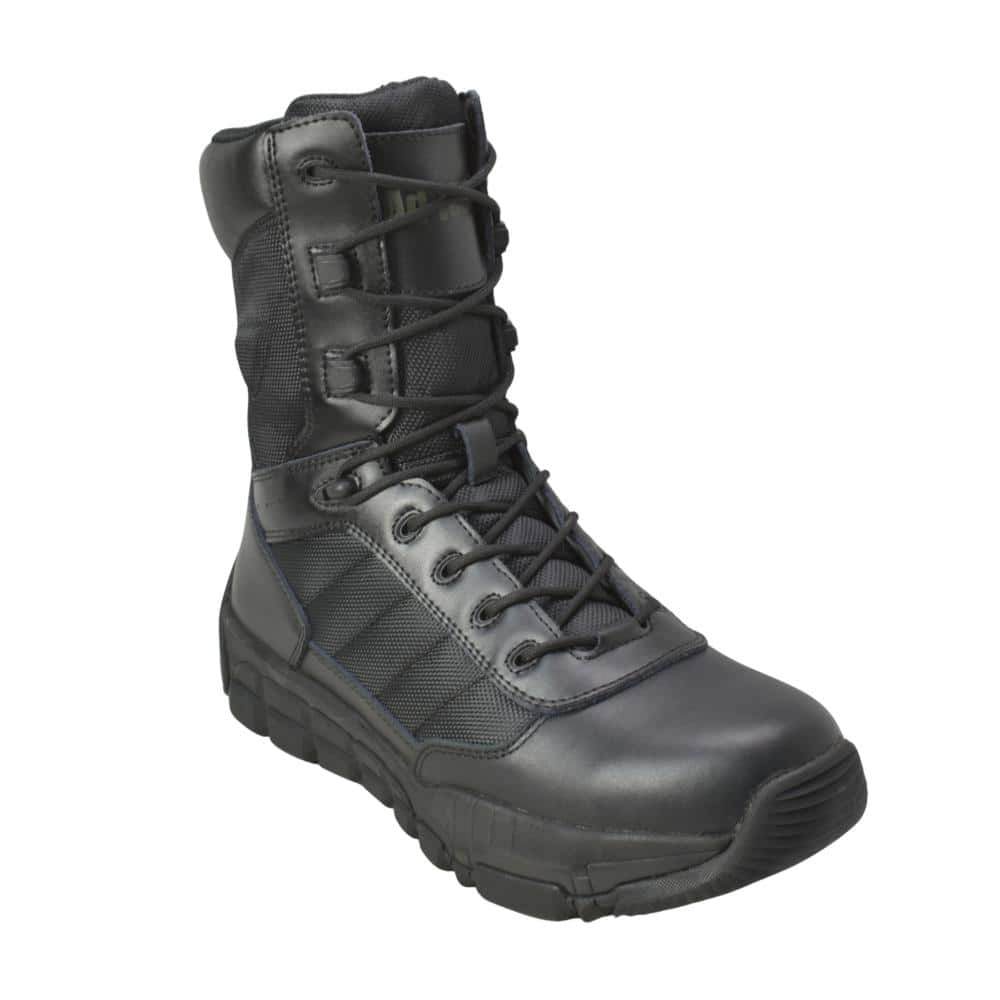 "Men's 9"" Full Grain Leather Side Zipper Waterproof Tactical Boot, Black" price history on PriceWatchPro